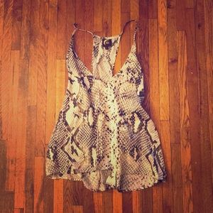 Blu Moon snakeskin silk cami